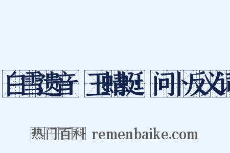 白雪遗音·玉蜻蜓·问卜反义词是什么意思的图片